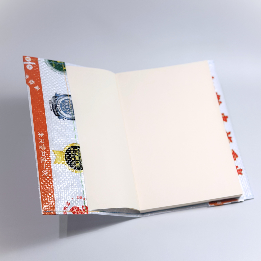 Upcycled Song He Rice Bag Notebook Sleeve | Zero Waste | Fits 120x180mm & A5 Notebooks