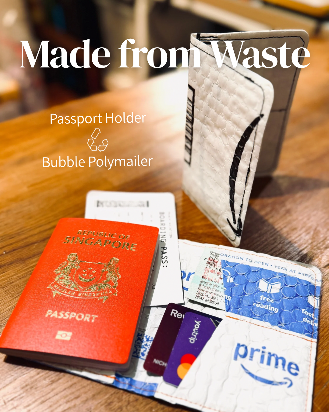 Stitch Up! Express Upcycling Workshop - The Bubble Polymailer Passport Holder