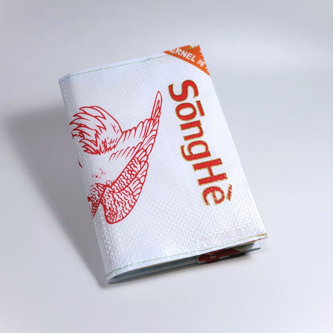 Upcycled Song He Rice Bag Notebook Sleeve | Zero Waste | Fits 120x180mm & A5 Notebooks