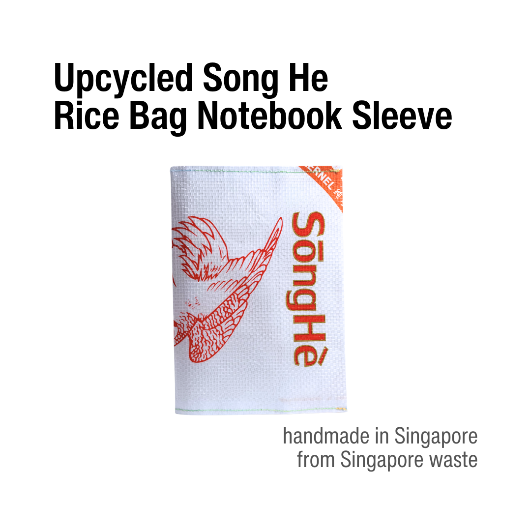 Upcycled Song He Rice Bag Notebook Sleeve | Zero Waste | Fits 120x180mm & A5 Notebooks