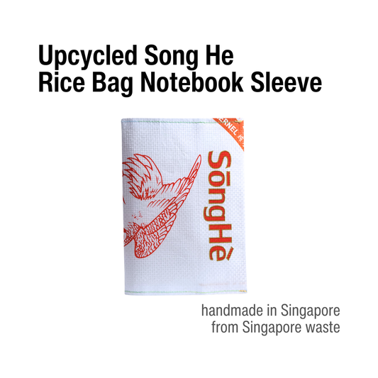 Upcycled Song He Rice Bag Notebook Sleeve | Zero Waste | Fits 120x180mm & A5 Notebooks