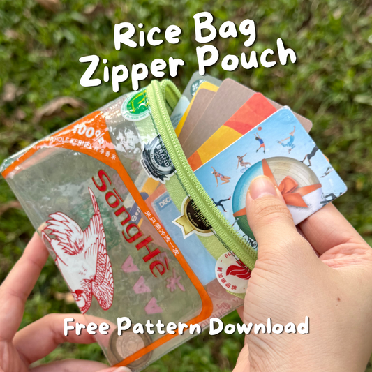 Free Pattern - Turn a Plastic Rice Bag into a Zipper Pouch