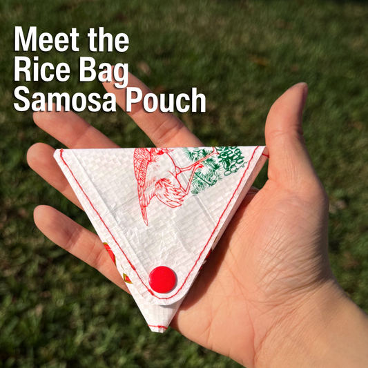 Upcycled Rice Bag Samosa Pouch | Zero Waste