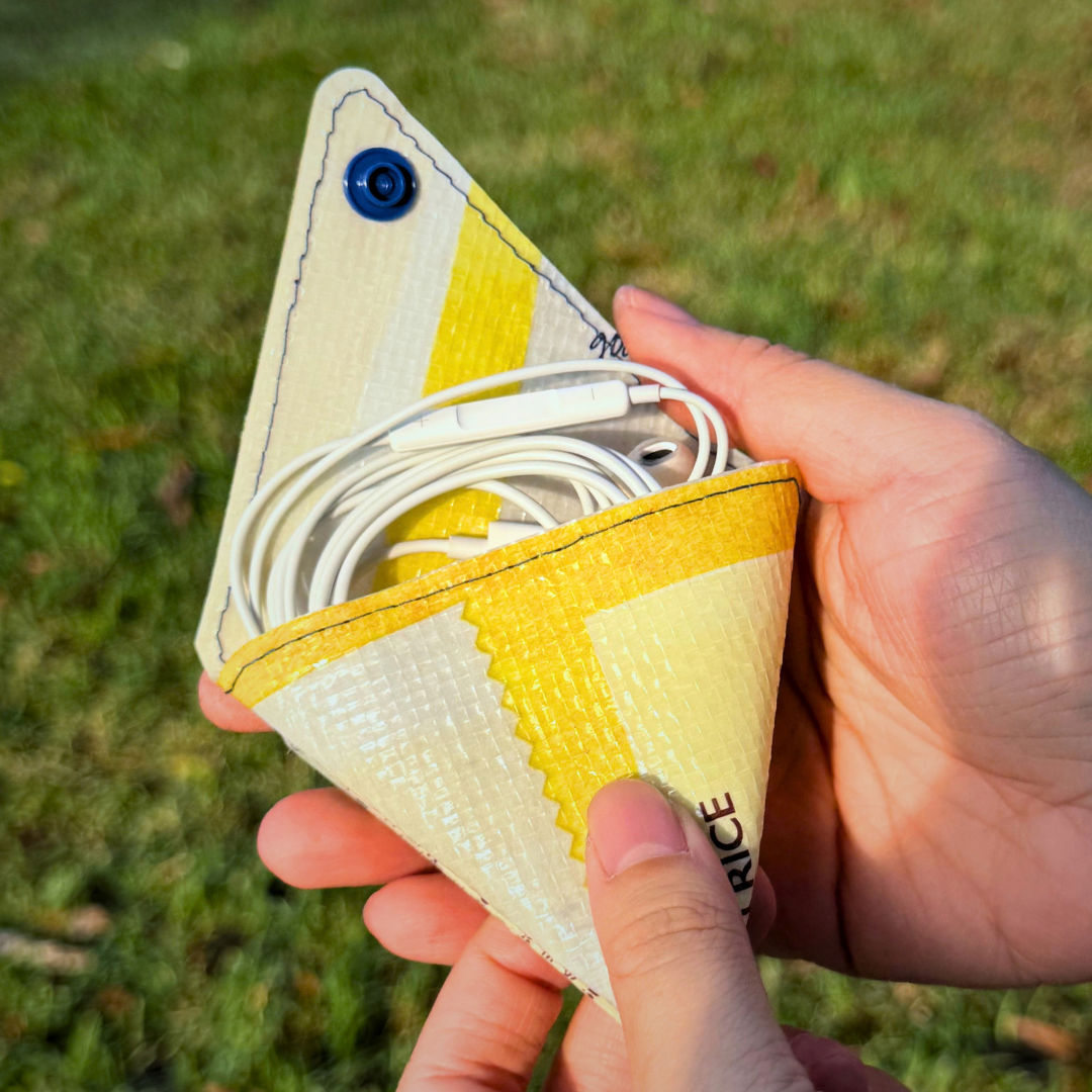 Upcycled Rice Bag Samosa Pouch | Zero Waste
