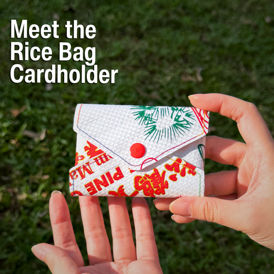 Upcycled Rice Bag Cardholder | Zero Waste