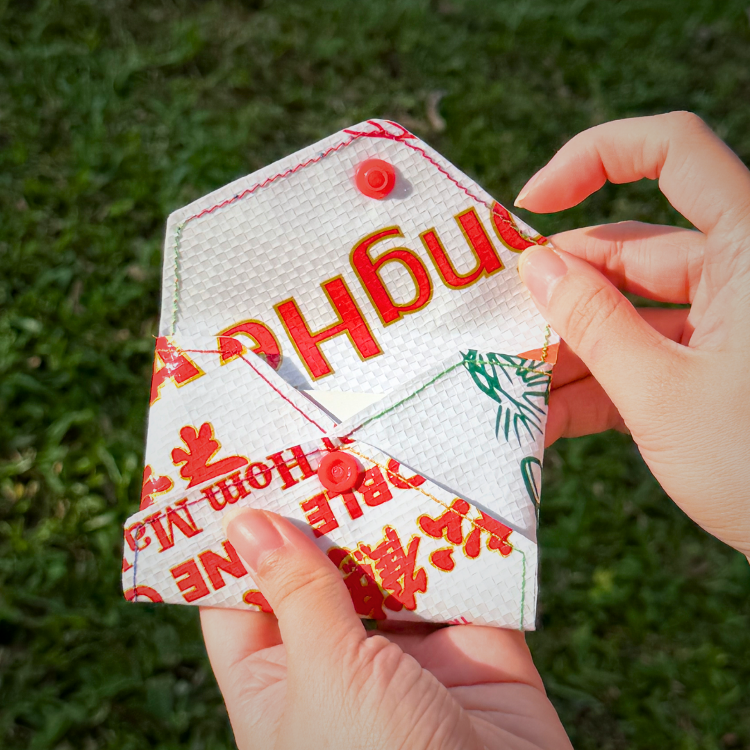 Upcycled Rice Bag Cardholder | Zero Waste