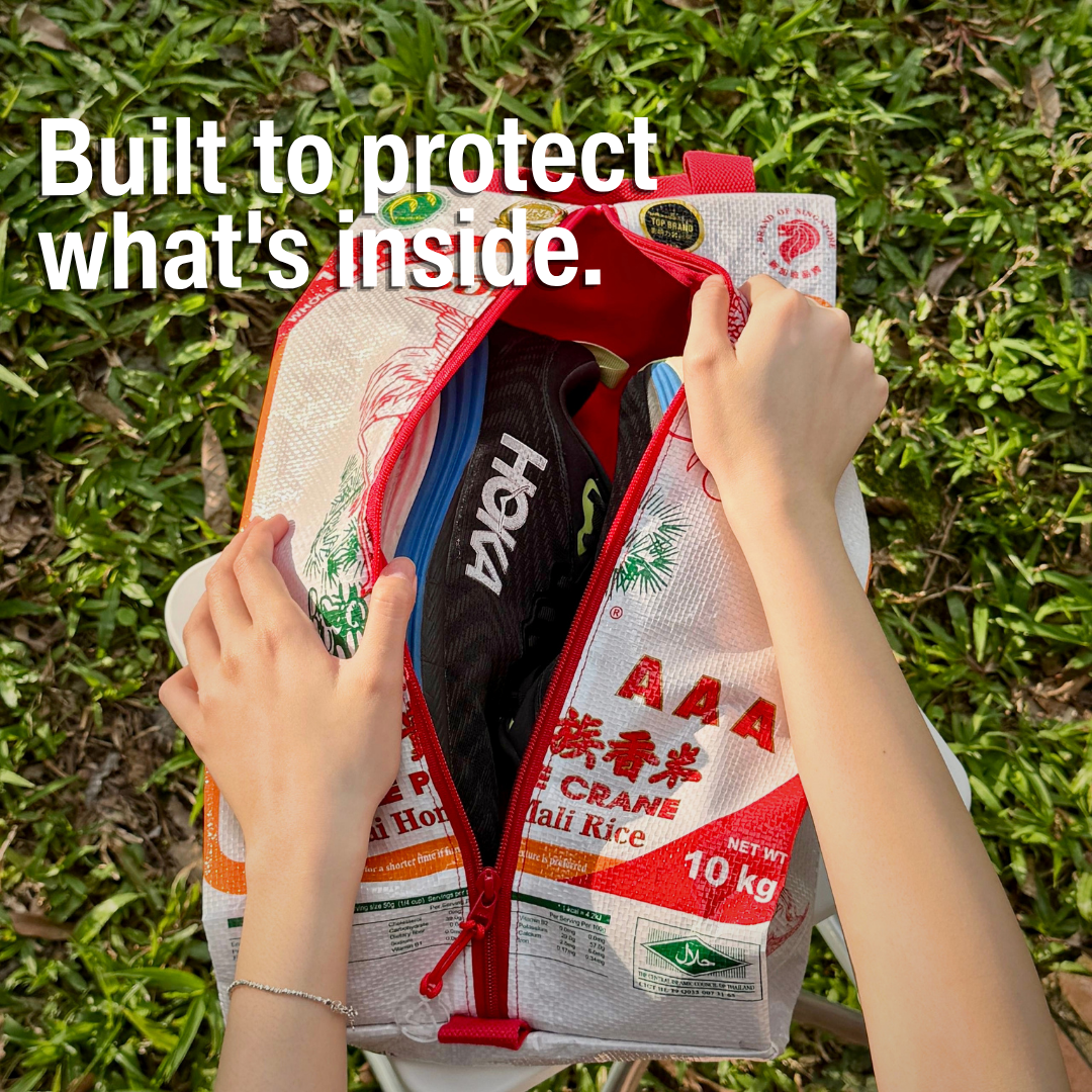 [Pre-order] Upcycled POLYMR.CO x Sōng Hè Rice Bag Shoe Bag - Founders Edition