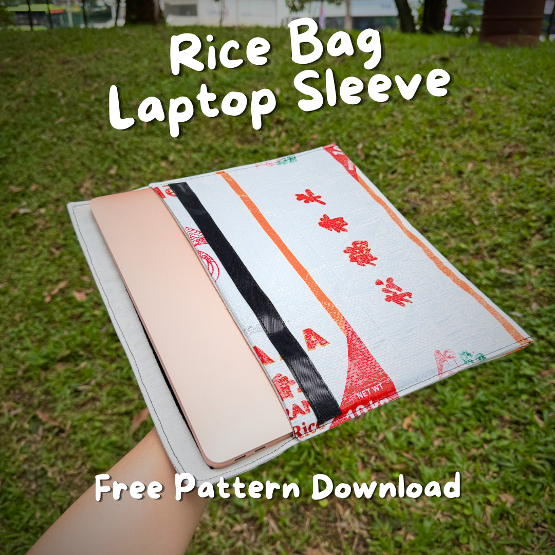 Free Pattern - Turn a Rice Bag and Old Tote Bag into a Laptop Sleeve